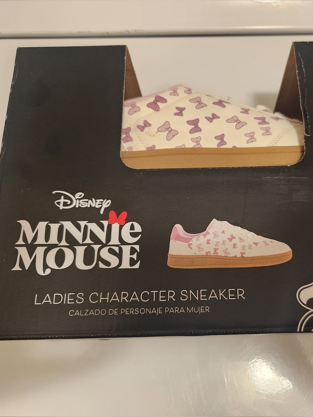 Minnie Mouse Shoes Ladies Size 10 Character Sneaker Bows Disney